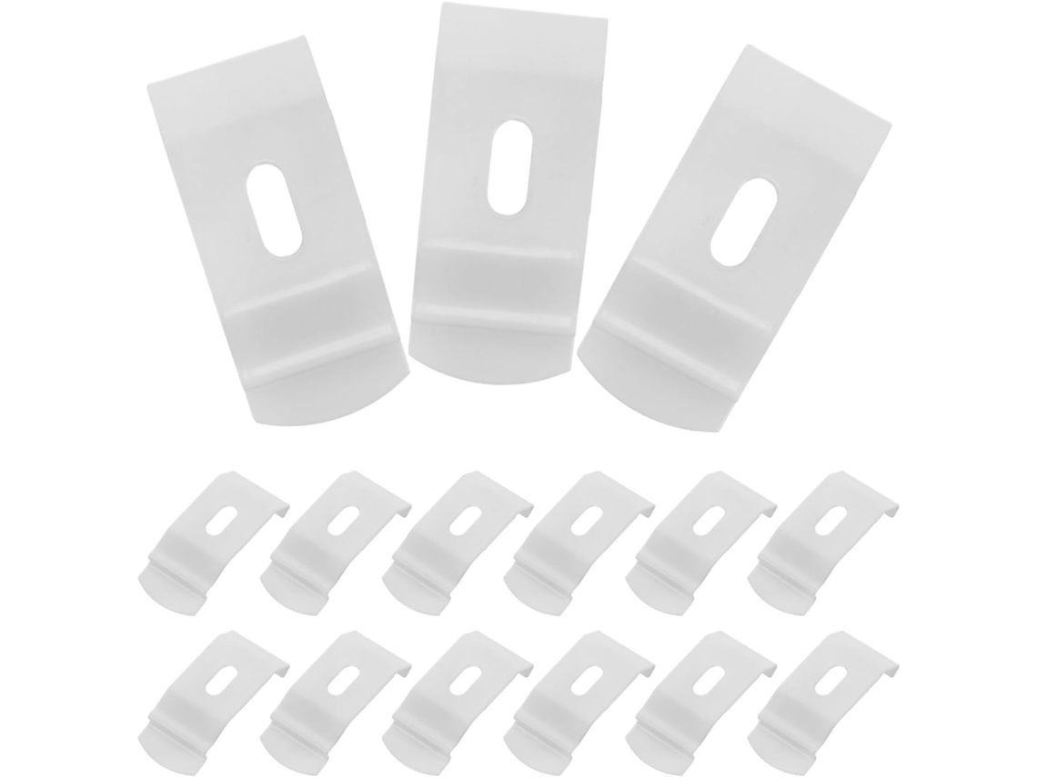 Beaupretty Conjunto De 15-presilhas Reposição Para Persianas Verticais Em Metal Branco, Suporte De Montagem Superior