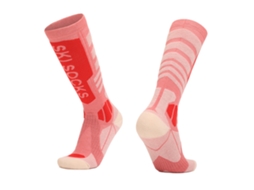 S/MARCA Meias Altas de Lã Merino para Ski Feminino Térmicas Acolchoadas
