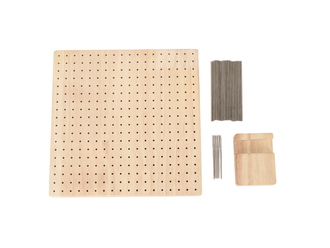 Mali placa de Bloqueio de Madeira Quadrada 324 Buracos Reutilizável com 20 Pinos de Aço Inox Diy