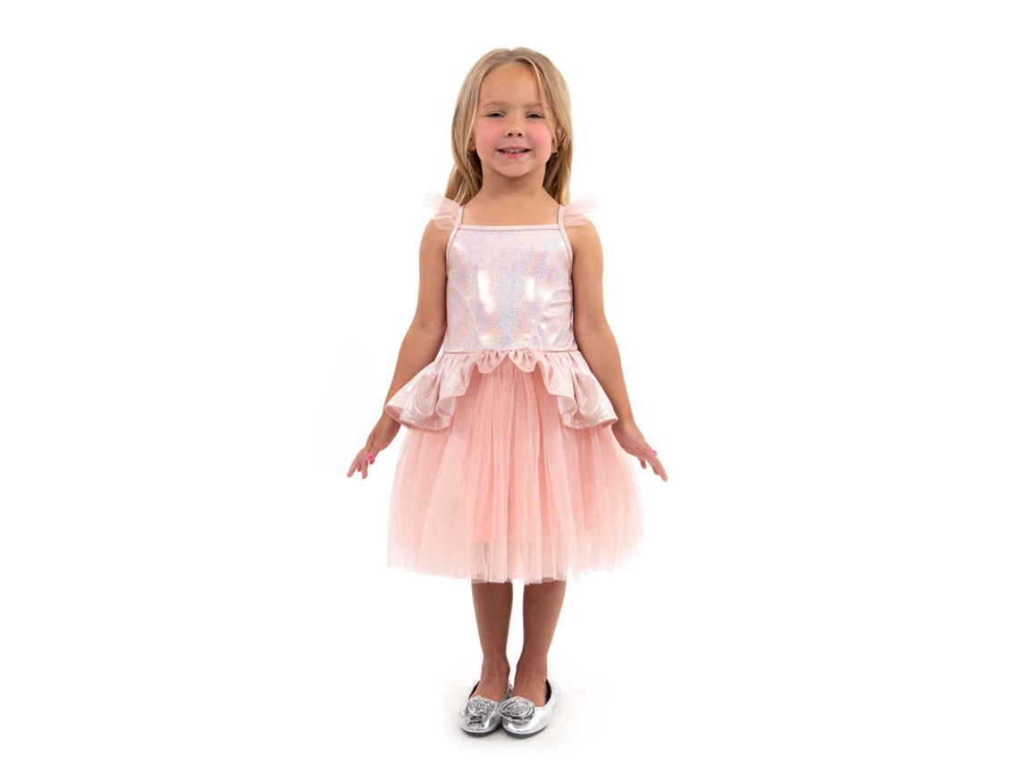 Pequenas Aventuras Vestido Tutu Rosa E Dourado Para Crianças Little Adventures