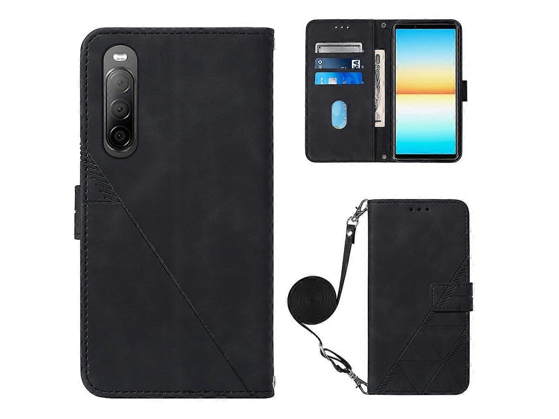 Capa De Celular De Couro Com Estampa 3d E Flip Crossbody