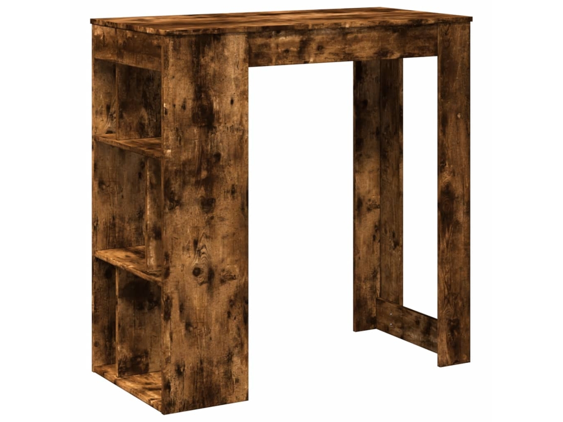 Mesa de Bar com Prateleiras Derivados de Madeira Carvalho Fumado MAISON EXCLUSIVE (51x50x103,5 cm)