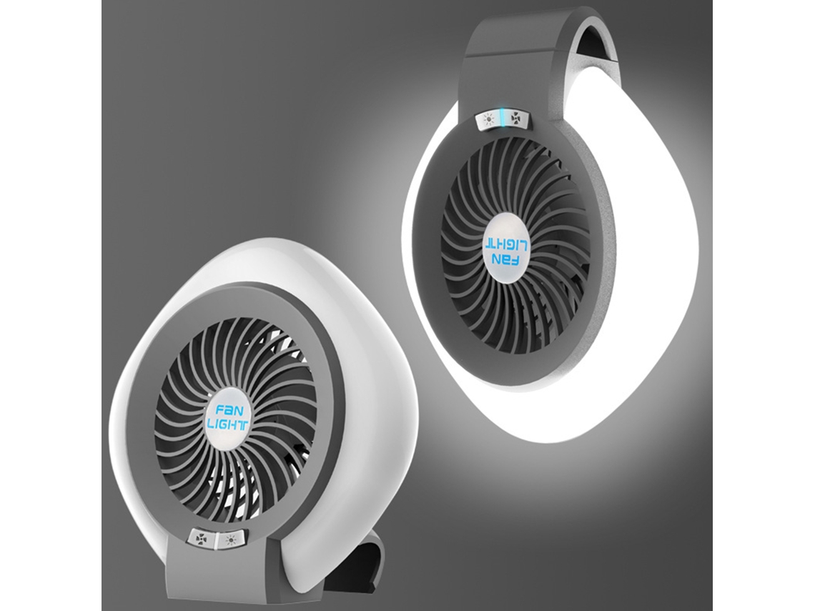 Lâmpada ventilador Portátil para Acampamento Ao Ar Livre com Led Ajustável | S/MARCA