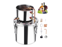 Destilador de água e álcool em aço inoxidável VEVOR 11,4 L Φ 250 x 250 mm