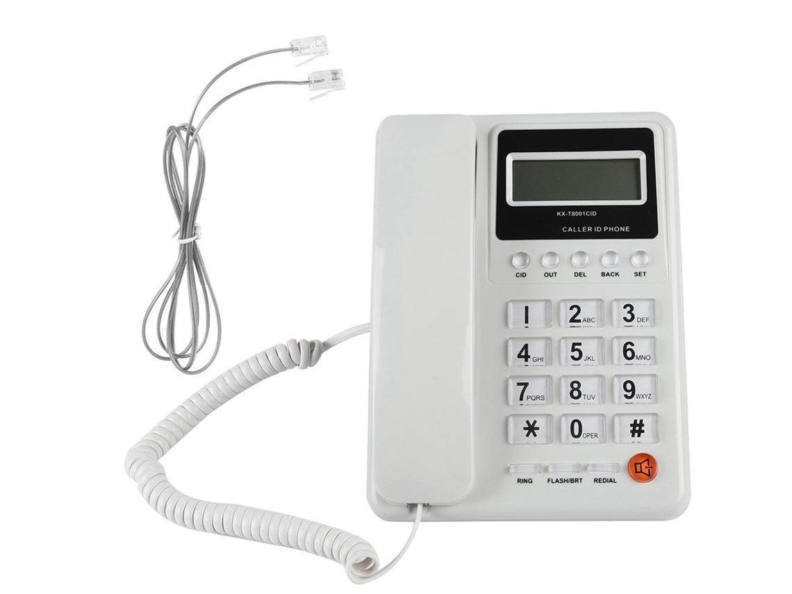 Aetheria telefone Fixo com Fio para Hotel Residência Escritório com Identificação de Chamada Data e Hora