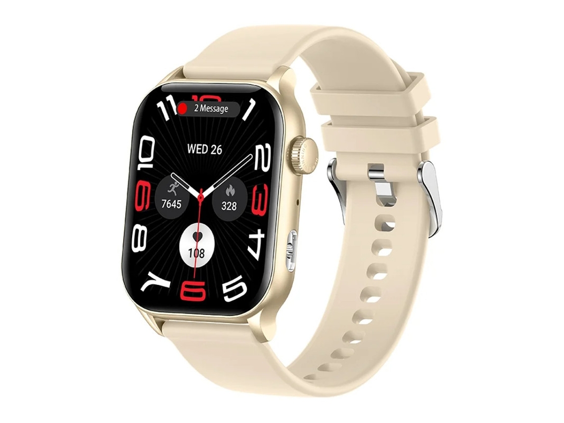 Relógio inteligente KR86 com chamadas Bluetooth, assistente de voz, IA, descanso noturno e monitoramento do sono, dourado, Bestvite