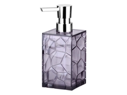 2026 dispensador de Jabón/loción Acrílico Transparente Poligonal Elegante para Baño (morado)