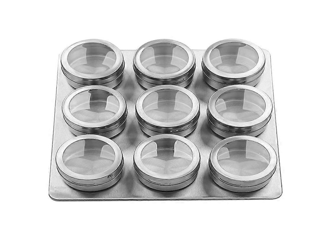 Lurelia Lata de Armazenamento 9 Peças En Aço Inoxidável Prata, Com Tampa, Para Cozinha, Açúcar, Sal
