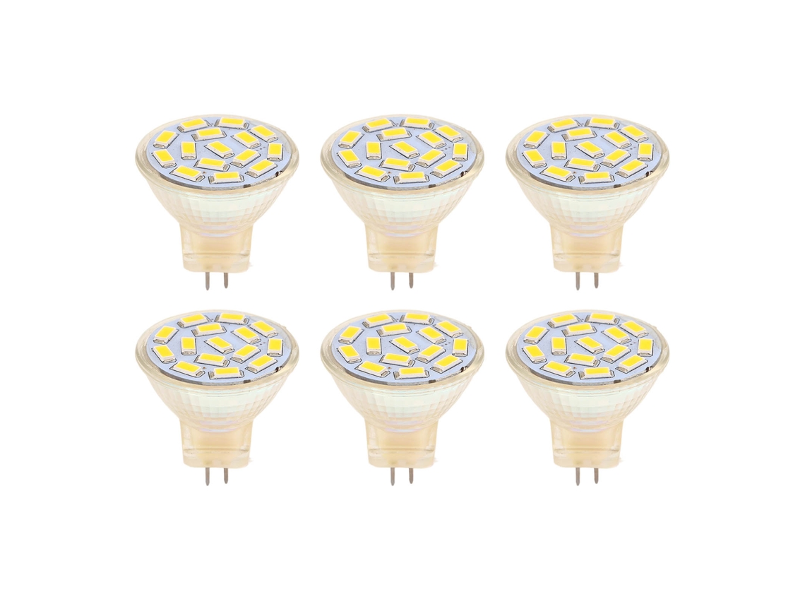 6pcs Lâmpada Mr11 Gu4 Led 3w 12v 270lm 3000k Luz Quente Econômica para Iluminação
