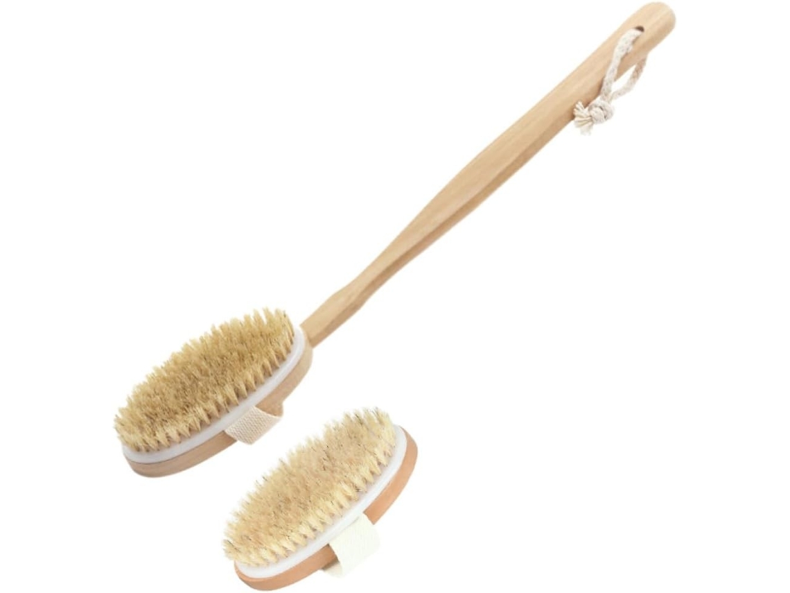 Lurelia Kit De 2 Escovas Para Costas De Cuidado Corporal, Antiderrapante, Com Argola E Massagem Suave