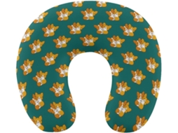 Almofada de Viag Fofa em Formato U com Estampa Corgi, Suporte para o Pescoço Espuma Viscoelástica, Acessório