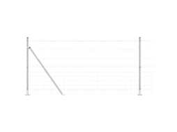 Conjunto 1 Poste De Cerca Externo Vidaxl Prateado Aço (25 X 1,2 M)