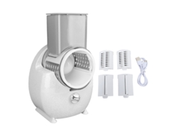 Triturador Elétrico De Vegetais Portátil Recarregável Multifuncional Batata Rabanete Cortador De Vegetais Para Cozinha Branco