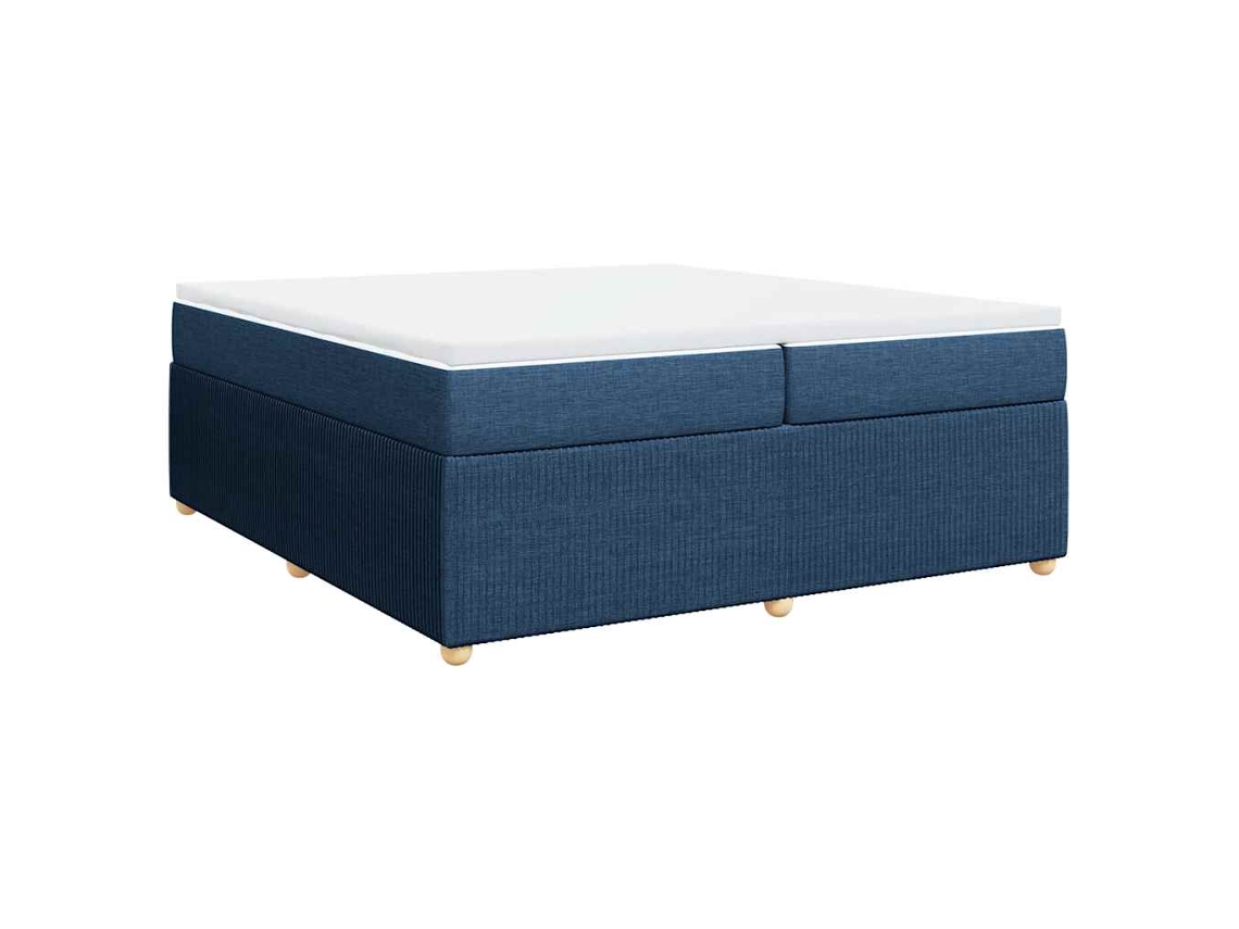 Cama com Molas/colchão 200x200 Cm Tecido Azul MAISON EXCLUSIVE