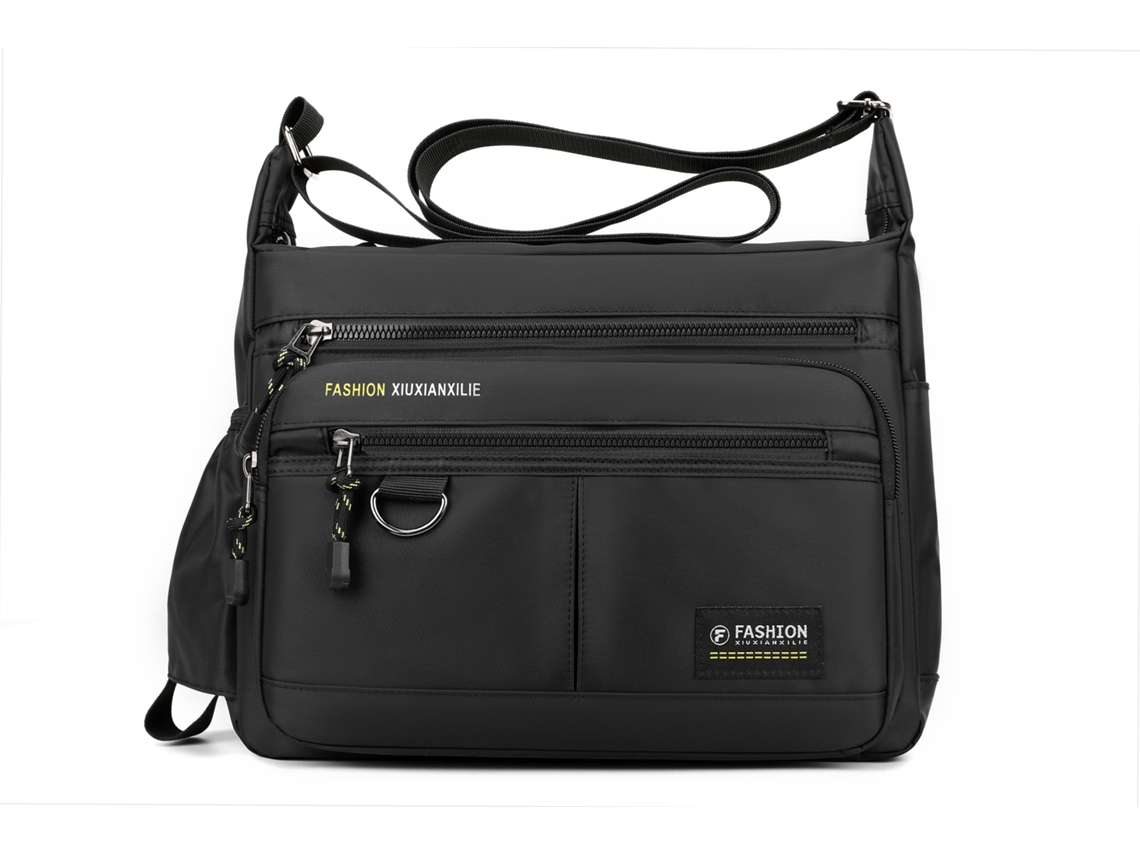 (preta) Bolsa De Ombro Masculina Casual, Simples E Moderna, Bolsa Transversal Para Viagens, Grande Capacidade