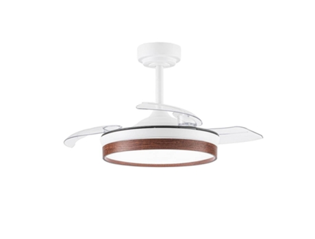 Ventilador DOÑANA S DC branco/cereja LED CCT ajustável e regulável AKUNADECOR