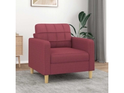 Vidaxl Poltrona 60 Cm Tecido Vermelho Tinto