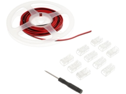 1 Conjunto De Pinos Conectores Led, Clipes, Cabo E Adaptador De Chave De Fenda
