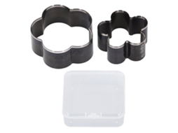 Kit De Matrizes De Corte De Couro Floral 2 Peças Aço Liga Ferramentas Manuais 58mm 46mm