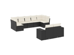Garden Sofa Set, Garden Sofa Sets Vidaxl Preto Rattan / Vime (n/a)