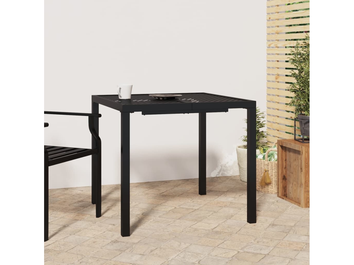Vidaxl Mesa De Jardim 80x80x72 Cm Aço Antracite