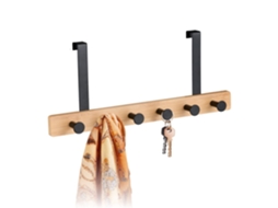 Cabideiro De Porta Em Metal Com 6 Ganchos, Moderno E Compacto