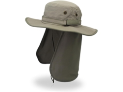 Chapéu Masculino Verde Resistente Com Proteção Uv E Aba Para O Pescoço, Estilo Boina.