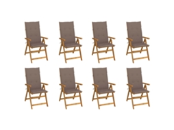 Folding Chair, Folding Chairs Vidaxl Cinzento-acastanhado Madeira (120 X 50 X 3 Cm)