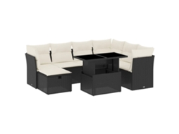 Garden Sofa Set, Garden Sofa Sets Vidaxl Preto Rattan / Vime (n/a)