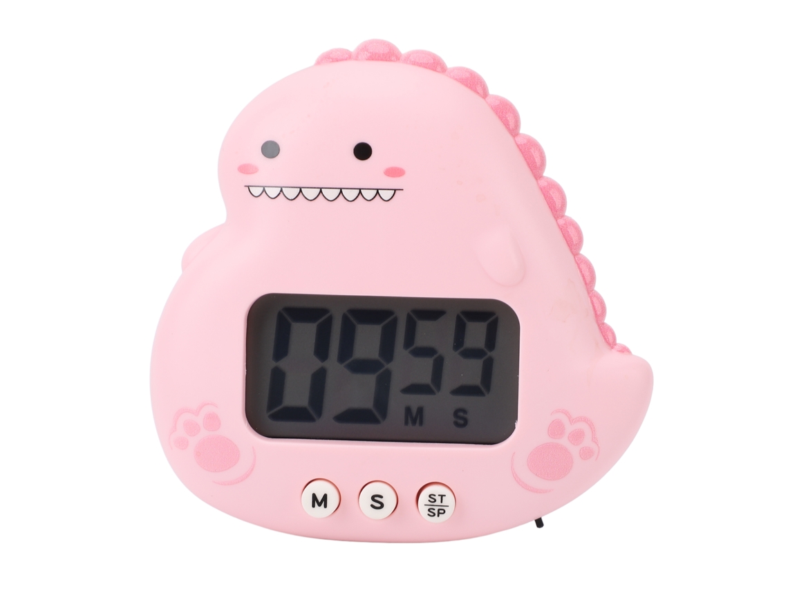 Temporizador Niño Dinosaurio Cute Con Pantalla Lcd Grande Alarma Fuerte Magnético Cocina Clase Hogar