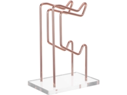 Suporte Para Controle E Fone De Ouvido Jogos, Em Metal Com Base Acrílico, Organizador De Mesa Compacto Dois Níveis Para