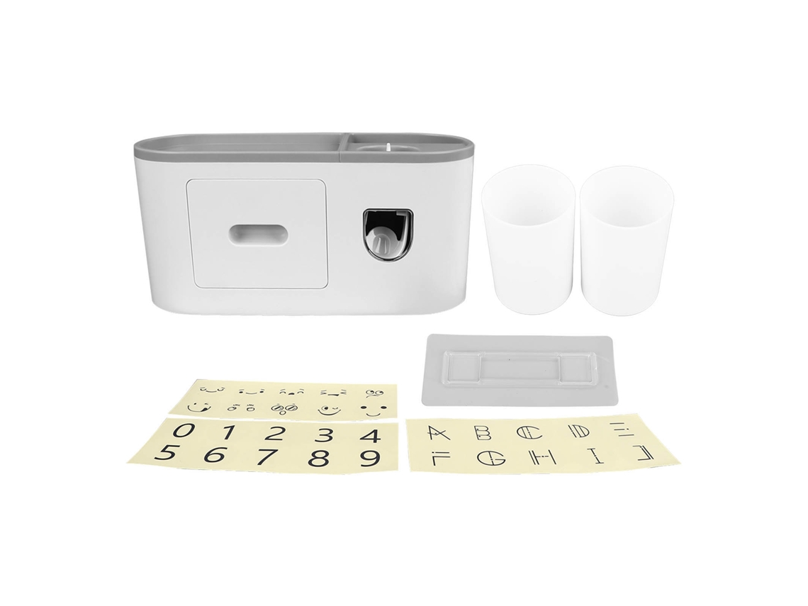 Suporte de Escova de Dentes Parede com 2 Copos S/MARCA