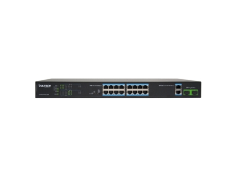 VULTECH Security Vs-Poe2164Ge-200W Switch não gerenciado Fast Ethernet 10/100 Power Over Ethernet Poe Preto