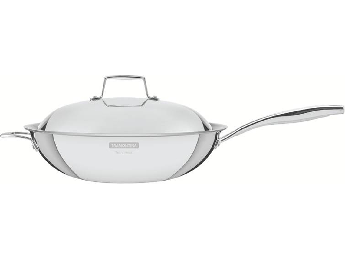 Wok TRAMONTINA 5,2L (580x345x174 mm - Aço Inoxidável)