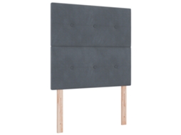 Conjunto 1 Cabeceira Estofada Vidaxl Cinzento Veludo (100 Cm)