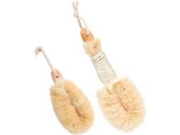 Lurelia Pack De 2 Escovas Corporais De Sisal Para Costas E Corpo, Fibra De Sisal, Pega Ergonómica E Portátil, Uso Diário Prático