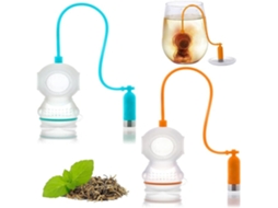 Infusor De Chá Silicone, 2 Unidades, Coador Criativo Em Formato De Mergulhador, Filtro De Chá Reutilizável Para Preparar(laranja, Azul)
