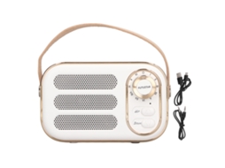 Laxiscreed Caixa De Som Bluetooth Compacta Com Design Retro E Som Com Baixos Fortes