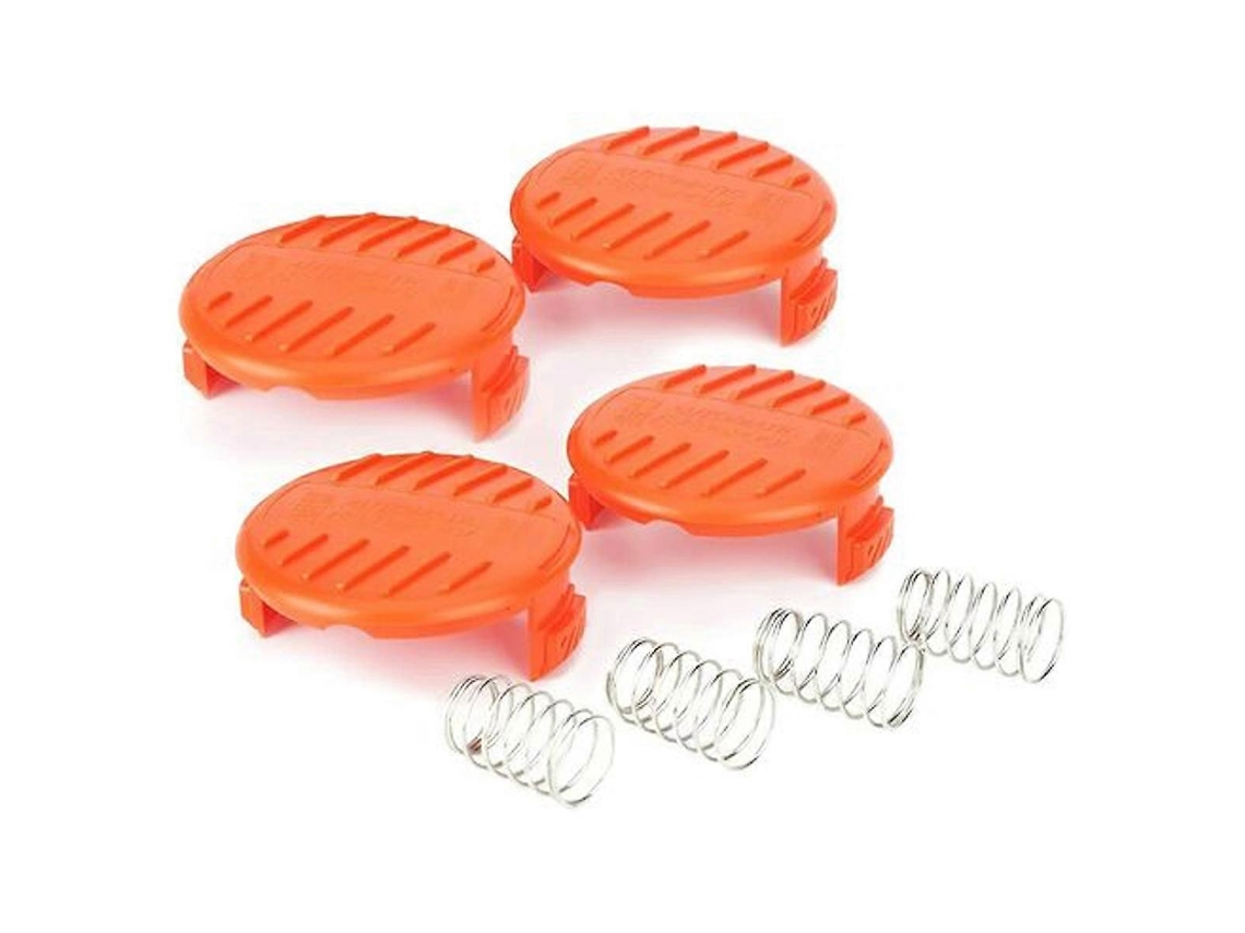 Conjunto De 4 Tampas De Bobina, Com Molas, Compatível Com Black Decker, Proteção De Reposição Para Aparador De Relva E Manutenção Exterior