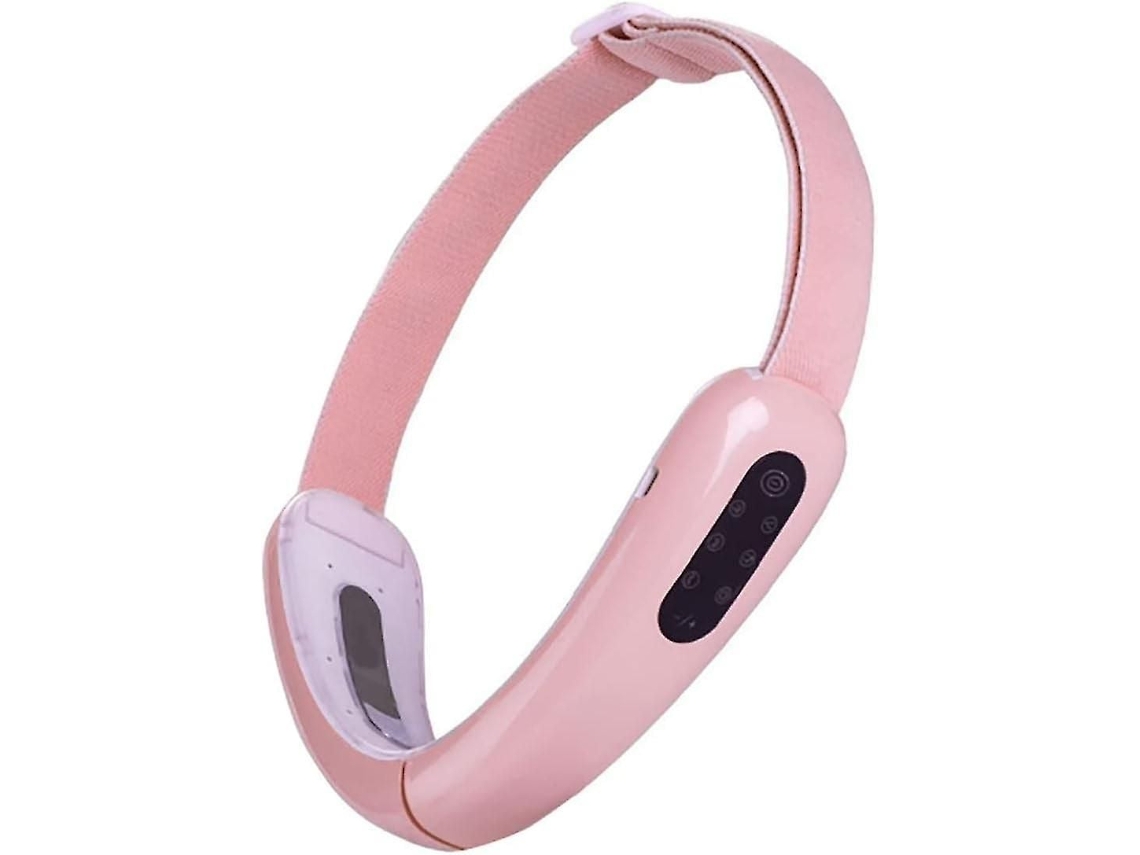 Massageador Facial Elétrico em Formato de V Vibratório para Afinamento, El Étrico, Rosa GOKOCO