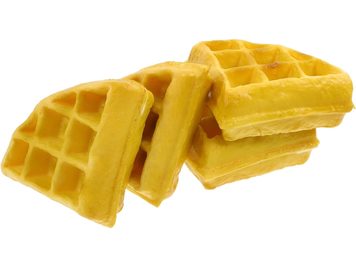 Conjunto de 4 Waffles Artificiais Realistas CHABERLU