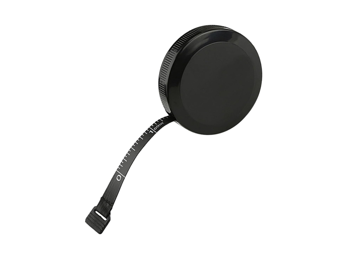Lurelia Fita Métrica Flexível Retrátil Resistente 5m Plástico Preto Para Costura E Artesanato