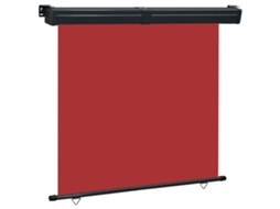 Vidaxl Toldo Lateral Para Varanda 165x250 Cm Vermelho