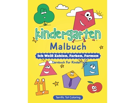 Livro Kindergarten Malbuch Ich Weiß Zahlen, Farben, Formen - Lernbuch Fur Kinder De Clever Kiddo (inglês)