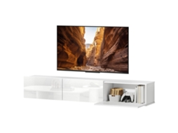Schwebender Armário de Tv, Wandmontage, 3 Gavetas, Viel Stauraum, 180 Cm, Branco