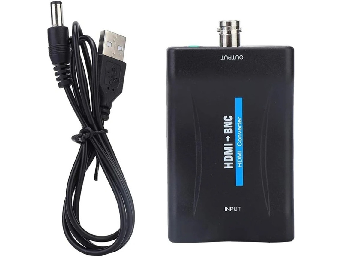 Adaptador de áudio HDMI para BNC, vídeo composto de 3,5 mm, compatível com 480i/576i NTSC/PAL, CFTV, vigilância, reprodutores de DVD, plug-play, Bestvite