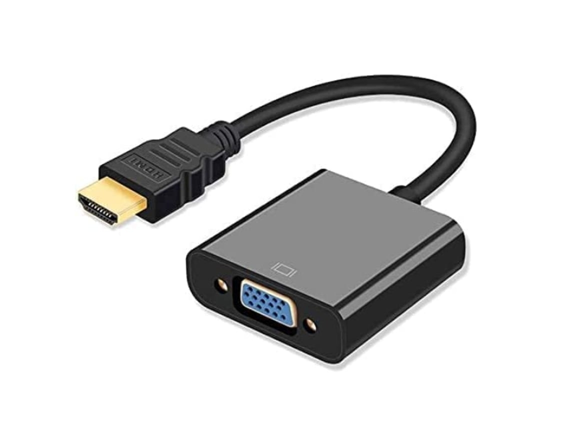 Adaptador Hdmi Para Vga Compatível Com Hdmi Para Vga 1080p Para Computador Laptop Pc Monitor Hdtv Preto Lalamoli