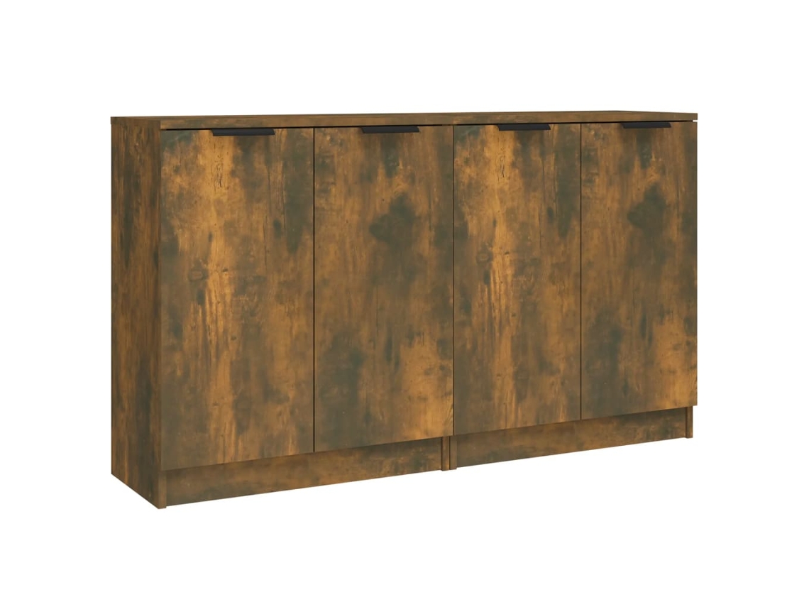 Conjunto de Aparadores 2 Peças Madeira Processada Carvalho Fumado MAISON EXCLUSIVE (60x30x70 cm)