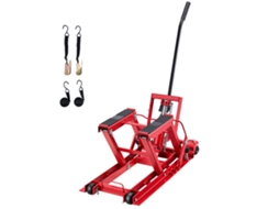 Elevador Hidráulico para Motocicletas com Capacidade de Carga 680 Kg, Plataforma Elevatória 4 Rodas, Elevação 115 a 385 Mm, Suporte Estável Atv