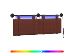Conjunto 1 Cabeceira Moderna Vidaxl Castanho Couro Sintético (150 X 55 X 5 Cm)